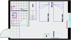 2인 single style floor plan